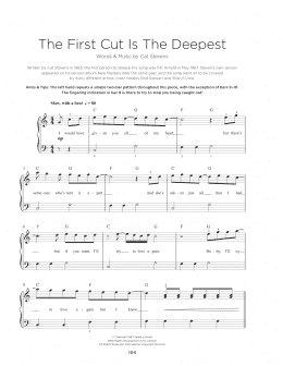 page one of The First Cut Is The Deepest (Really Easy Piano)