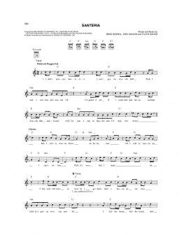 page one of Santeria (Mandolin)