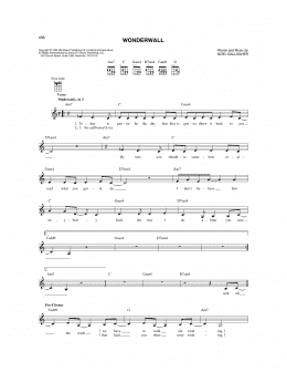 page one of Wonderwall (Mandolin)