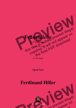 page one of F. Hiller-Frauenliebe,Op.26 No.4,in E flat Major