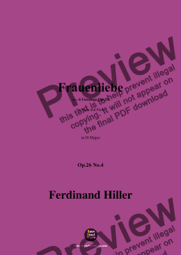 page one of F. Hiller-Frauenliebe,Op.26 No.4,in D Major