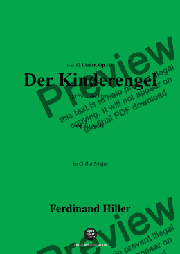 page one of F. Hiller-Der Kinderengel,Op.111 No.11,in G flat Major