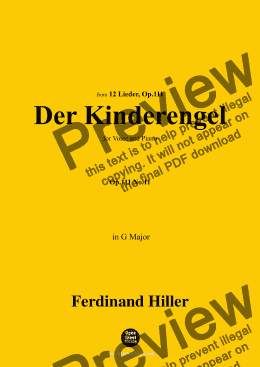 page one of F. Hiller-Der Kinderengel,Op.111 No.11,in G Major