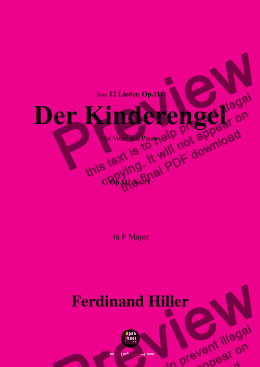 page one of F. Hiller-Der Kinderengel,Op.111 No.11,in F Major