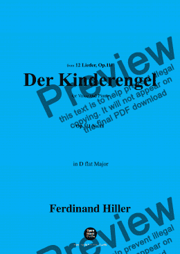 page one of F. Hiller-Der Kinderengel,Op.111 No.11,in D flat Major