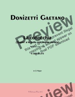 page one of Donizetti-La conocchia,in D Major