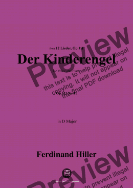 page one of F. Hiller-Der Kinderengel,Op.111 No.11,in D Major