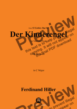 page one of F. Hiller-Der Kinderengel,Op.111 No.11,in C Major