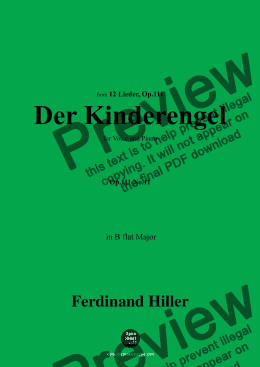 page one of F. Hiller-Der Kinderengel,Op.111 No.11,in B flat Major