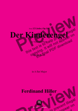 page one of F. Hiller-Der Kinderengel,Op.111 No.11,in A flat Major