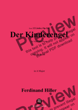 page one of F. Hiller-Der Kinderengel,Op.111 No.11,in A Major