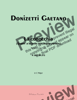 page one of Donizetti-La conocchia,in C Major