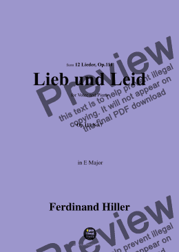 page one of F. Hiller-Lieb und Leid,Op.111 No.7,in E Major