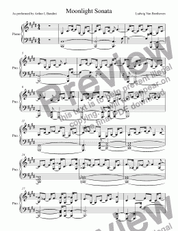 page one of Moonlight Sonata