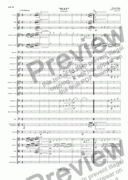 page one of ELLY - Orchestra