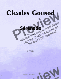 page one of Gounod-Sérénade, in F Major