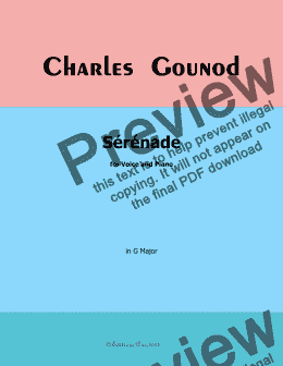 page one of Gounod-Sérénade, in G Major