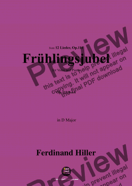 page one of F. Hiller-Frühlingsjubel,Op.111 No.4,in D Major