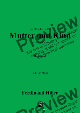 page one of F. Hiller-Mutter und Kind,Op.111 No.2,in G flat Major