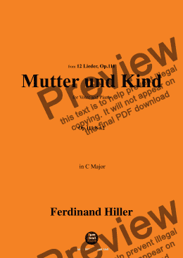 page one of F. Hiller-Mutter und Kind,Op.111 No.2,in C Major