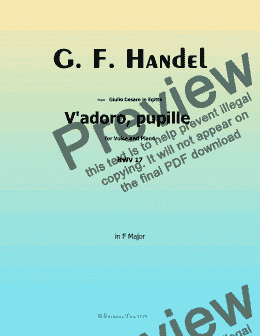 page one of Handel-V'adoro,pupille, in F Major