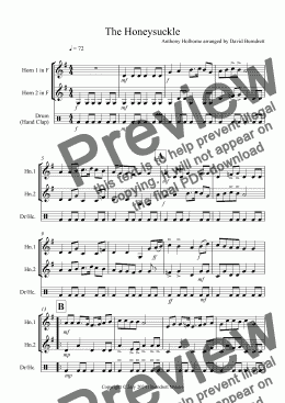 page one of The Honeysuckle for Horn Duet