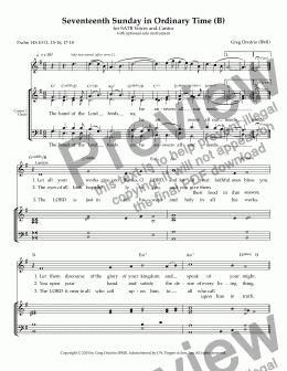 page one of Psalm 145: Seventeenth Sunday in Ordinary Time (B) 