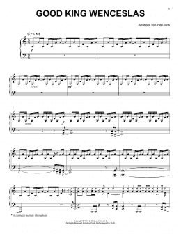 page one of Good King Wenceslas (Piano Solo)