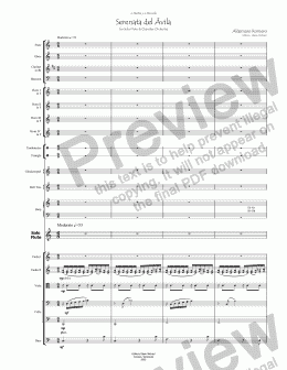 page one of Serenata Avila  Solo flute & chamber orch