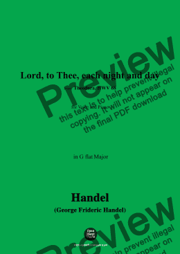 page one of Handel-Lord,to Thee,each night and day,from 'Theodora,HWV 68',in G flat Major