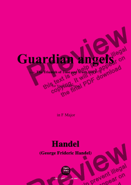 page one of Handel-Guardian angels,from 'The Triumph of Time and Truth,HWV 71',in F Major