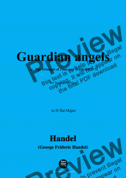 page one of Handel-Guardian angels,from 'The Triumph of Time and Truth,HWV 71',in D flat Major