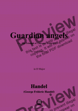 page one of Handel-Guardian angels,from 'The Triumph of Time and Truth,HWV 71',in D Major