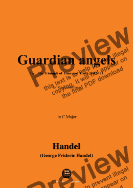 page one of Handel-Guardian angels,from 'The Triumph of Time and Truth,HWV 71',in C Major