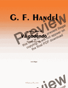 page one of Handel-Và godendo, in A Major