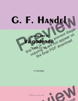 page one of Handel-Và godendo, in A flat Major