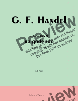 page one of Handel-Và godendo, in G Major