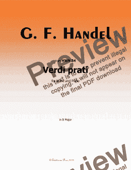 page one of Handel-Verdi prati, in B Major