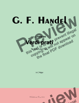 page one of Handel-Verdi prati, in C Major