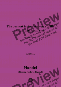 page one of Handel-The peasant tastes the sweets of life,from 'Joseph and His Brethren,HWV 59',in D Major