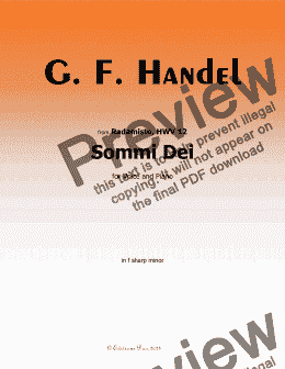 page one of Handel-Sommi Dei, in f sharp minor