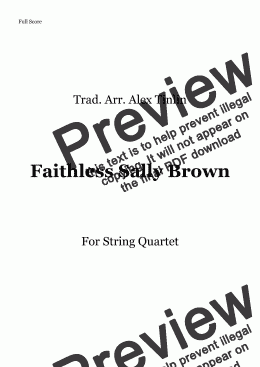 page one of Faithless Sally Brown