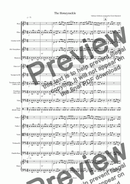 page one of The Honeysuckle for Beginning School Orchestra