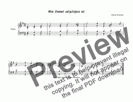 page one of Gen Himmel aufgefahren ist - Chorale Prelude