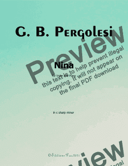 page one of Pergolesi-Nina, in c sharp minor