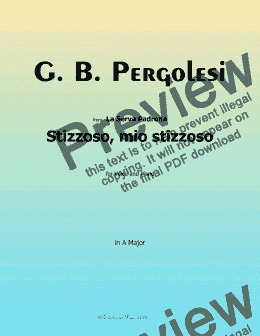 page one of Pergolesi-Stizzoso,mio stizzoso, in A Major