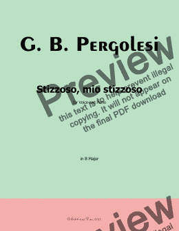 page one of Pergolesi-Stizzoso,mio stizzoso, in B Major