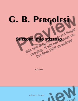 page one of Pergolesi-Stizzoso,mio stizzoso, in C Major