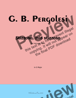 page one of Pergolesi-Stizzoso,mio stizzoso, in G Major