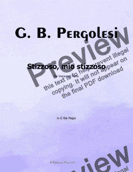 page one of Pergolesi-Stizzoso,mio stizzoso, in G flat Major